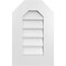 Ekena Millwork Octagonal Top Surface Mount PVC Gable Vent w/ 3-1/2"W x 1"P Standard Frame, 14"W x 22"H GVPOT14X2201SN - alternate 1